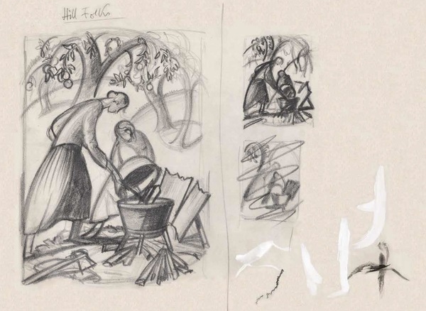 Artist Clare Leighton: The original designs for Southern Harvest, circa 1941