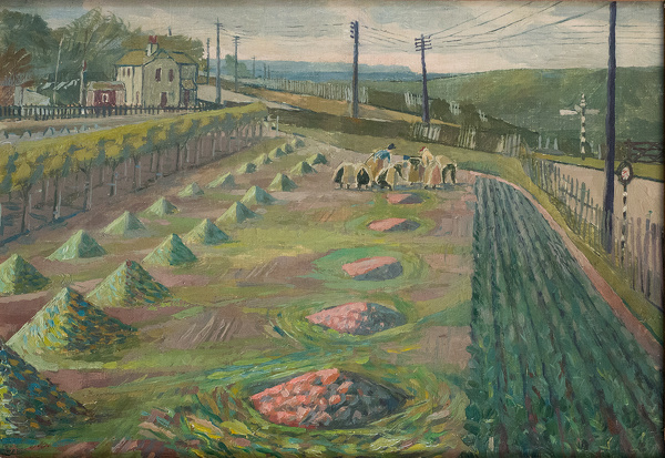 Artist Evelyn Dunbar: Land Workers at Strood, c. 1938 [HMO 762]