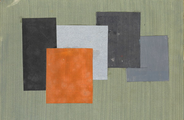 Artist Kathleen Guthrie: Original design for 5 squares, late 1960s