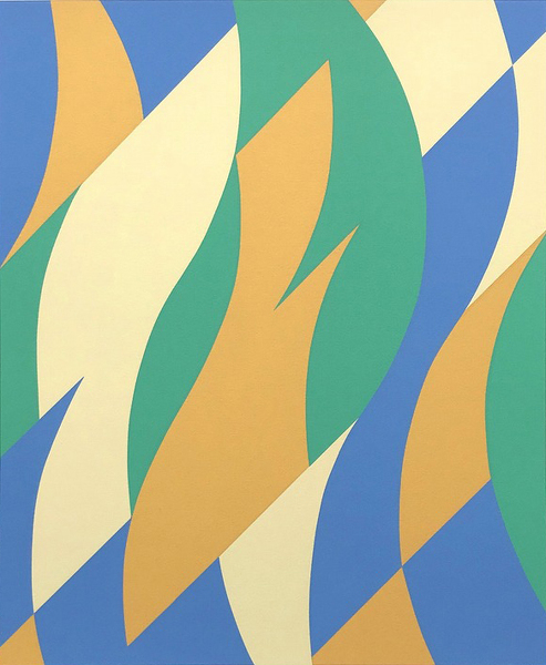 Artist Bridget Riley: Fold, 2004