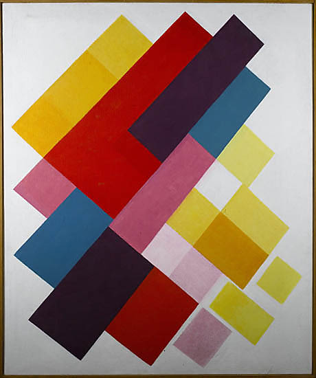 Artist Kathleen Guthrie (1905 - 1981): Colours on white II, circa 1960