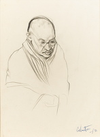 Artist Clare Winsten: Portrait of Gandhi, 1931
