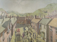 Artist Drusilla Mary Way: Village Scene, August 1928