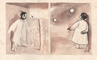 Artist Evelyn Dunbar: Preliminary study for the diptych Joseph’s Dream, c.1938 [HMO 279b]