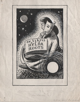 Artist Evelyn Dunbar: Ex Libris Hylda Roots – Design for an Ex Libris commission [HMO 337]