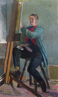 Artist Evelyn Dunbar: Self-portrait, [HMO 766], 1958