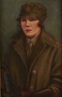 Artist Olive Wood: Self Portrait as a chauffeuse, serving with the WAAC, circa 1917