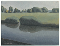 Artist Winifred Knights: Landscape at Roydon, Essex