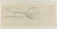 Artist Winifred Knights: Landscape study, Italy, with colour notes