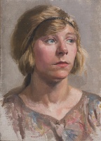Artist Phyllis Dodd: Portrait of a Young Woman (possibly Muriel Minter), early 1920s