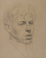 Artist Hilda Carline: Portrait of Gilbert Spencer, circa 1919
