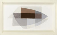 Artist Kathleen Guthrie: Original design for Triangular forms in grey and brown, 1960s