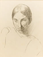 Artist Winifred Knights: Self Portrait, circa 1923