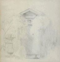 Artist Winifred Knights: Study of Front Door, Lineholt Farmhouse Door, c. 1932